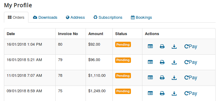 Set time interval for retrying payment