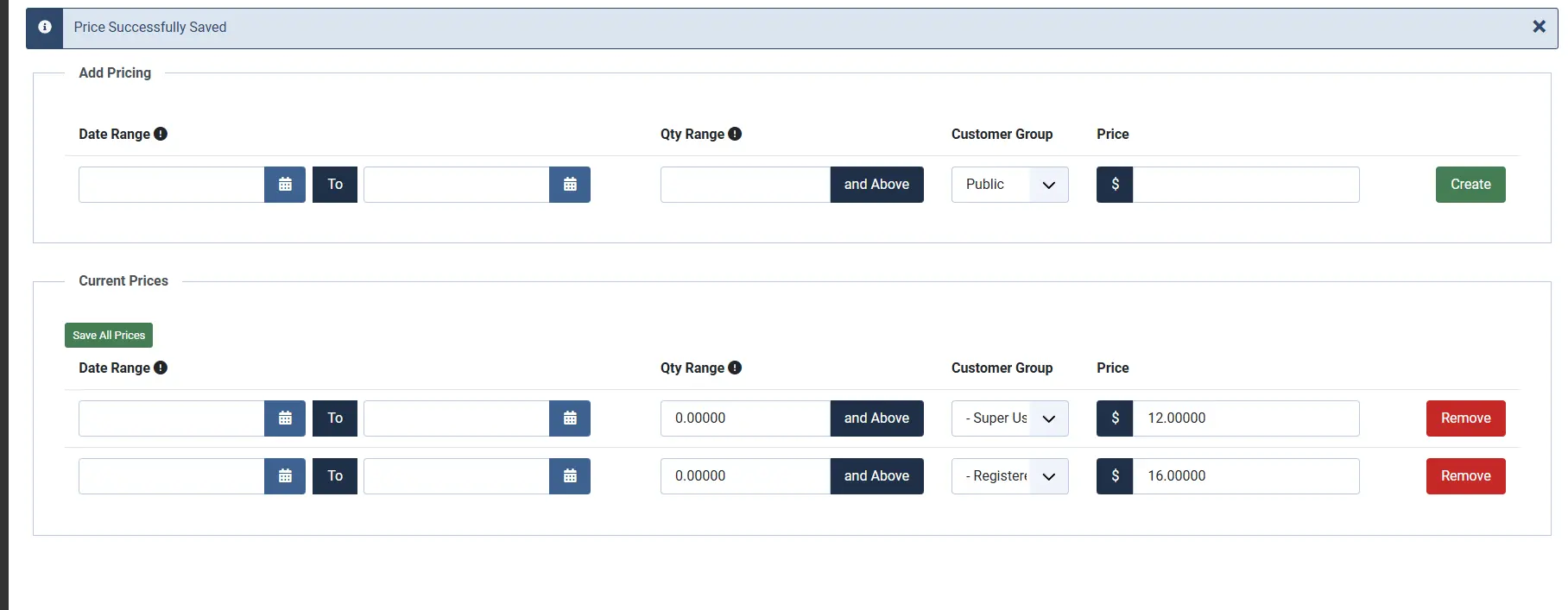 Create As Many User Group Based Price Levels