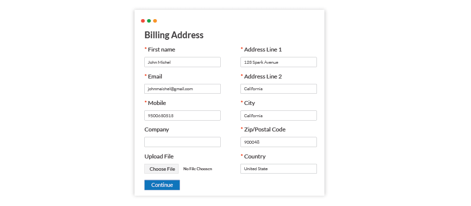 Upload Files During Checkout